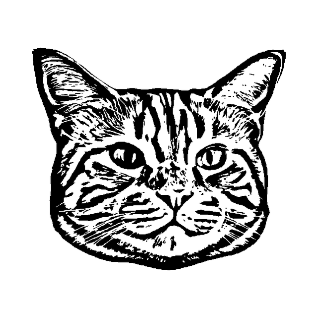 La misma mascota grabada con el estilo CLAW & WAG