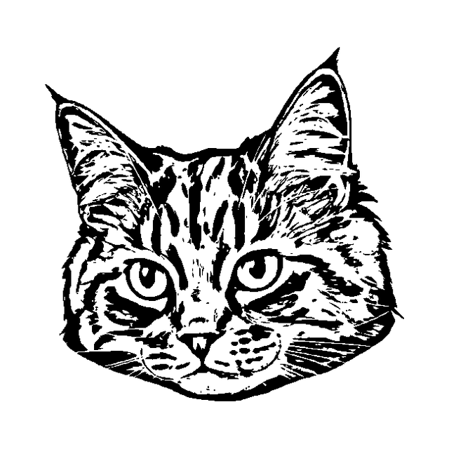 La misma mascota grabada con el estilo CLAW & WAG