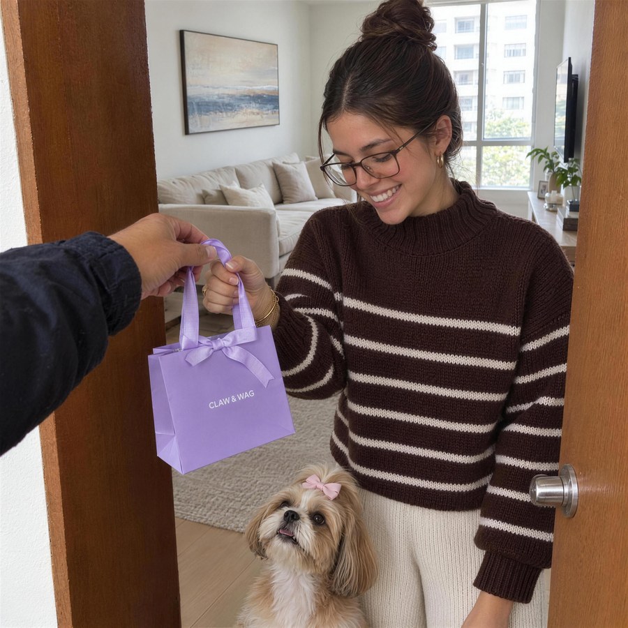 La entrega de la bolsita CLAW & WAG