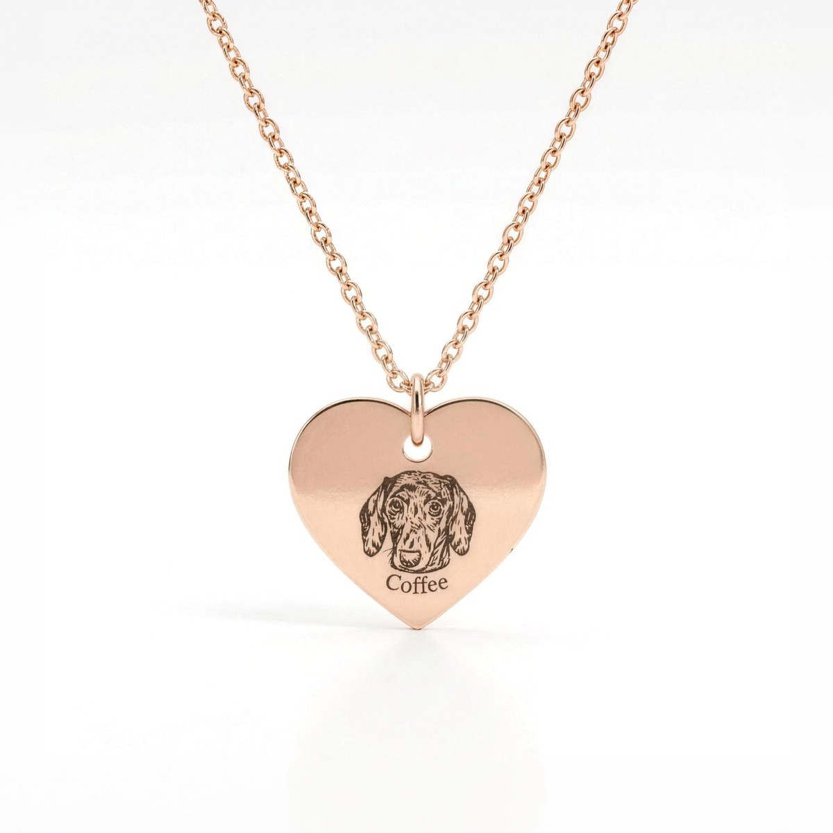 Collar Pet Face Love en Rose Gold