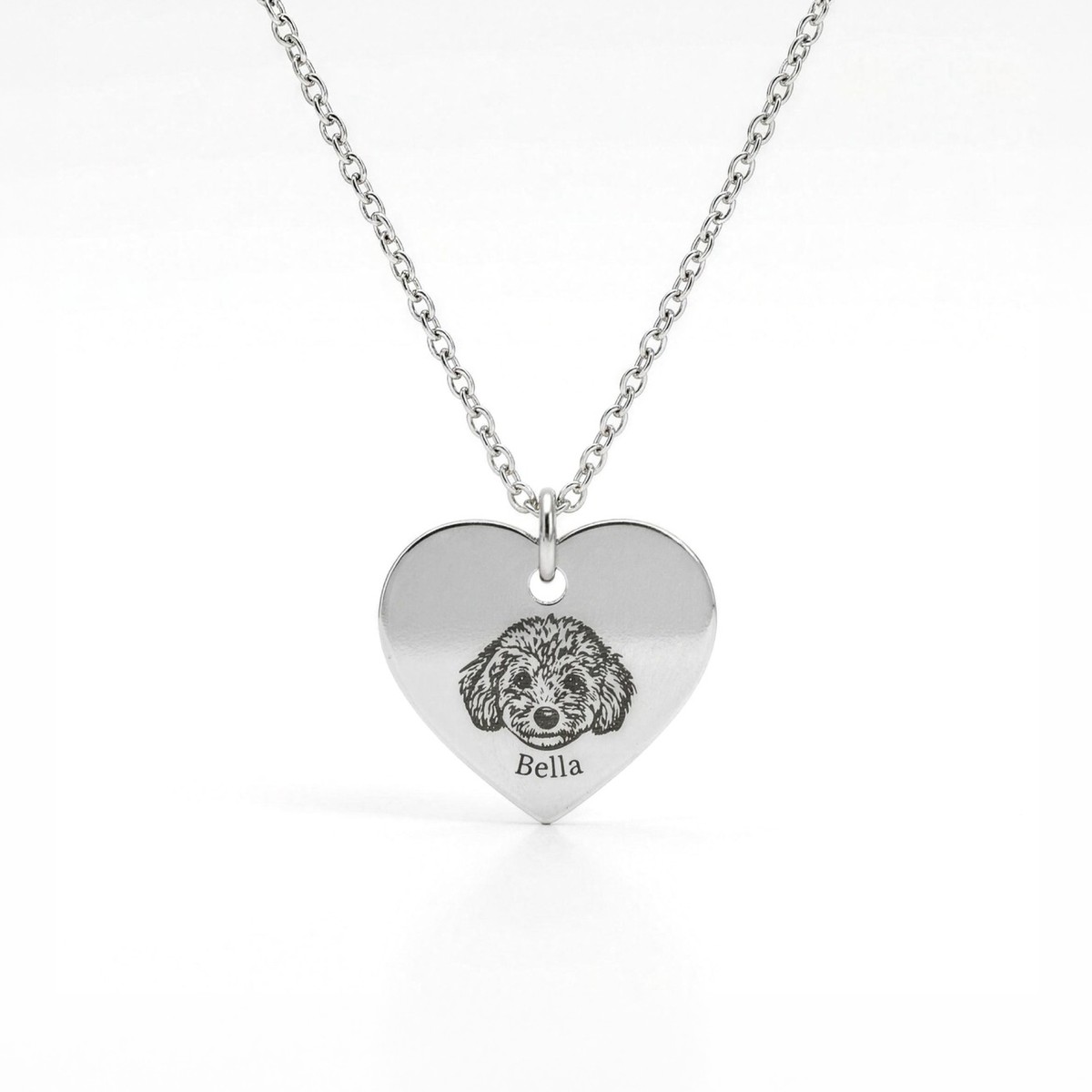 Collar Pet Face Love en Silver