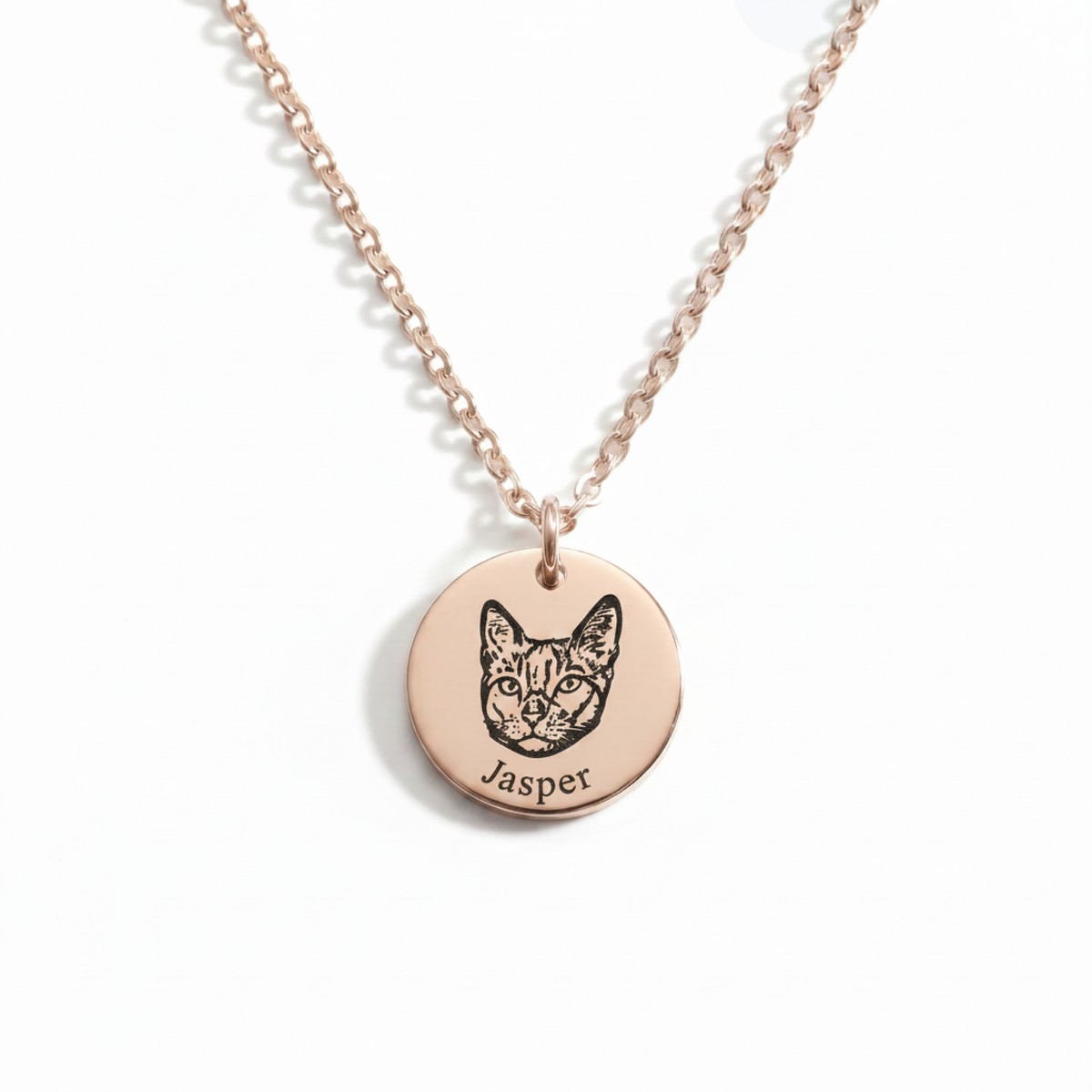 Collar Pet Face en Rose Gold